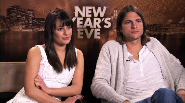 Ashton Kutcher and Lea Michele New Years Eve interview
